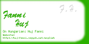 fanni huj business card